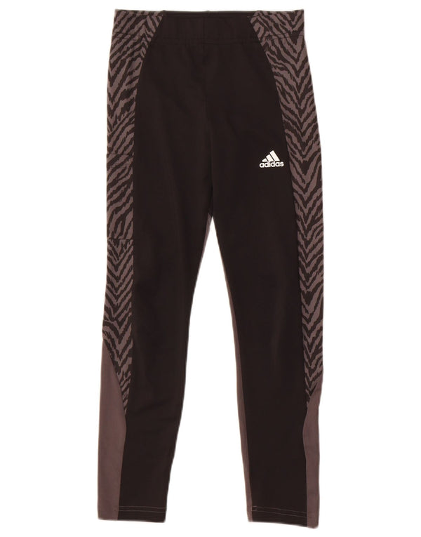 Adidas Girls Aeroready Leggings 9-10 år Sort Colourblock Polyester