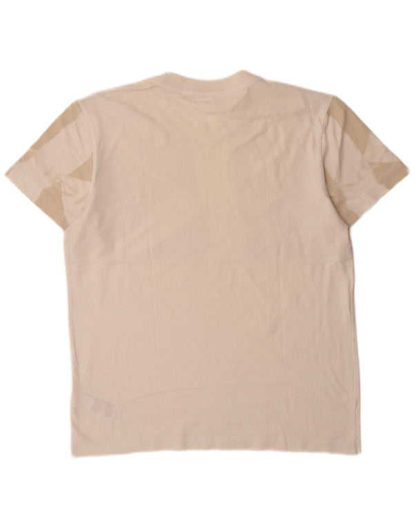 Calvin Klein Jeans Herre grafisk T-shirt Top Medium Off White Bomuld