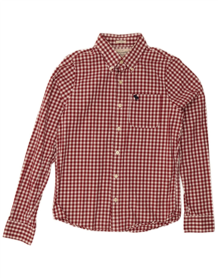 Abercrombie & Fitch Herre Ternet Muscle Fit skjorte Medium Rød Gingham