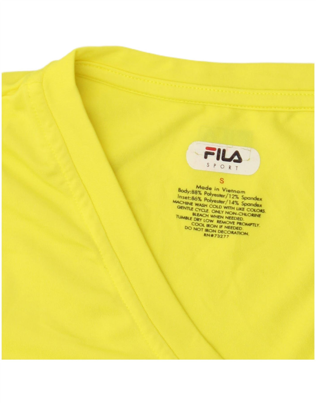Fila Dame Top Langærmet UK 10 Lille Gul Polyester
