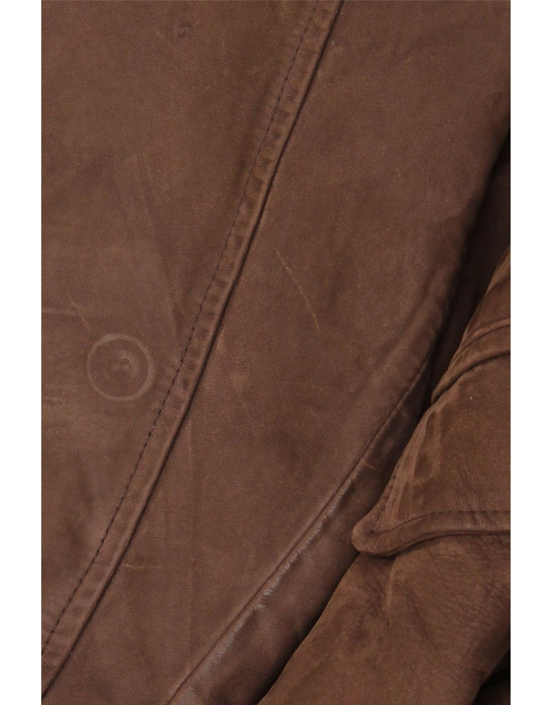 Vintage herre læderjakke UK 42 XL brunt læder