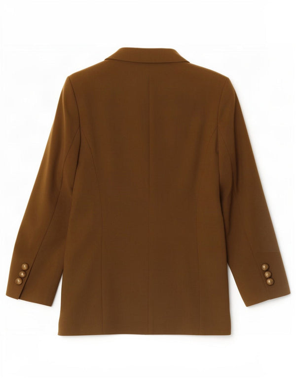 Choise by Danwear Womens 2 Button Blazer Jacket UK 10 Small Khaki Polyester