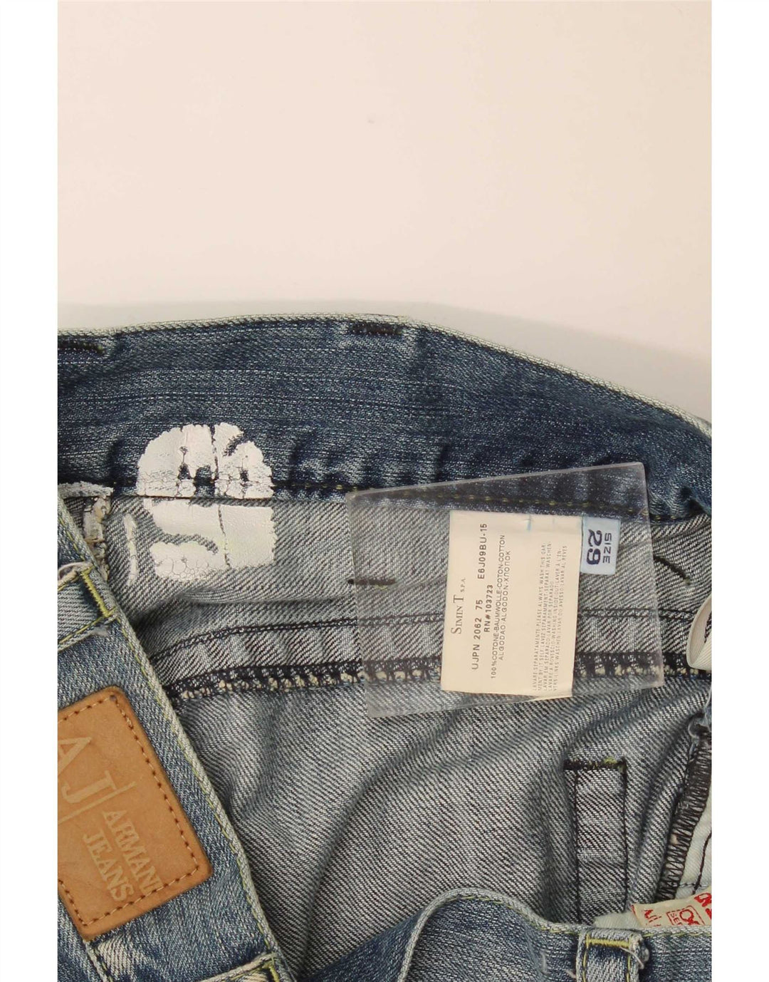 Armani damejeans med brede ben W29 L32 blå bomuld