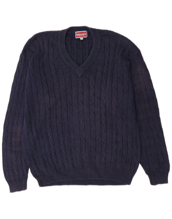 Jockey Herre V-hals sweater XL Marineblå Bomuld
