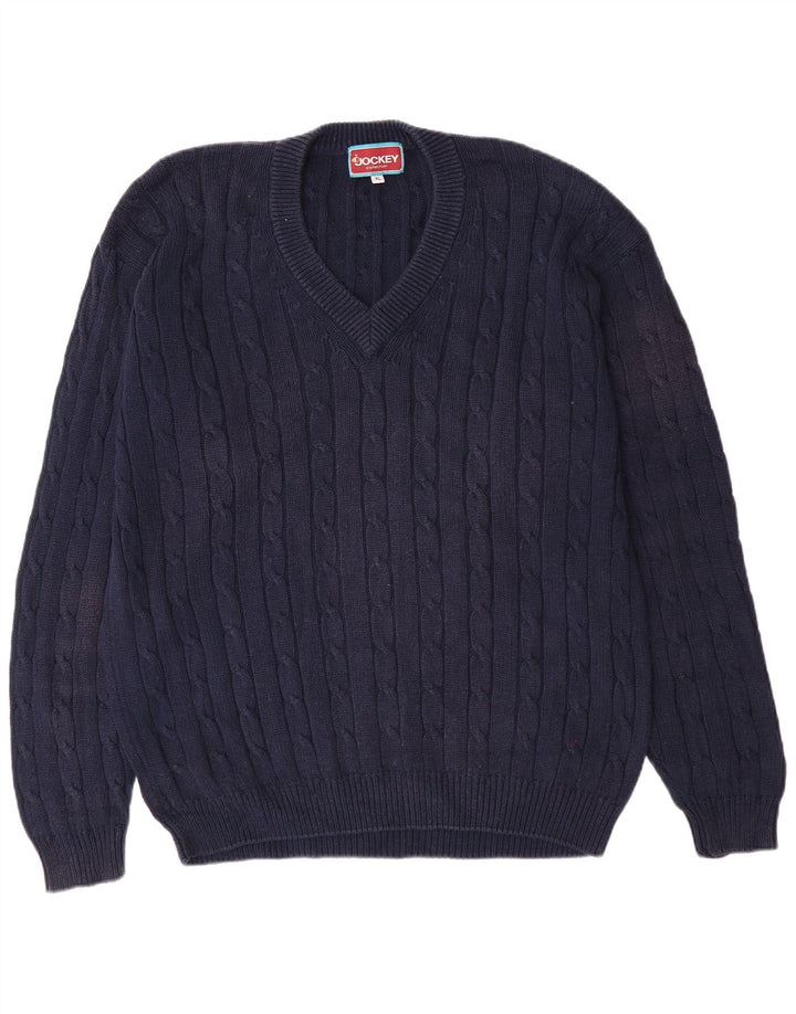 Jockey Herre V-hals sweater XL Marineblå Bomuld