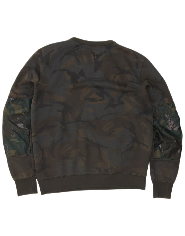 G-Star Herre Sweatshirt Jumper Large Khaki Camouflage Polyester
