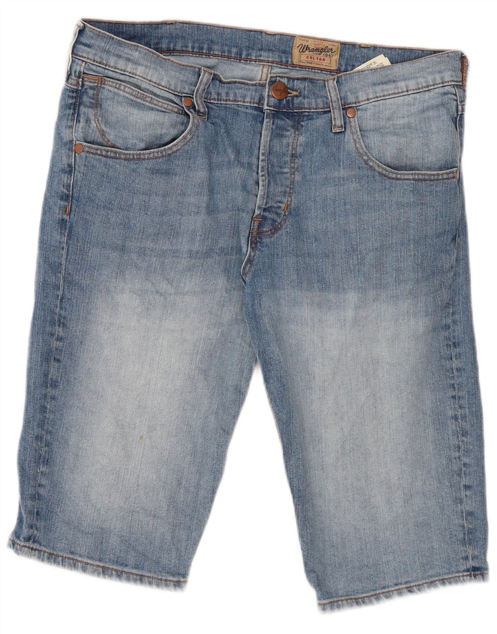Wrangler Herre Colton Denim Shorts W33 Medium Blue Bomuld