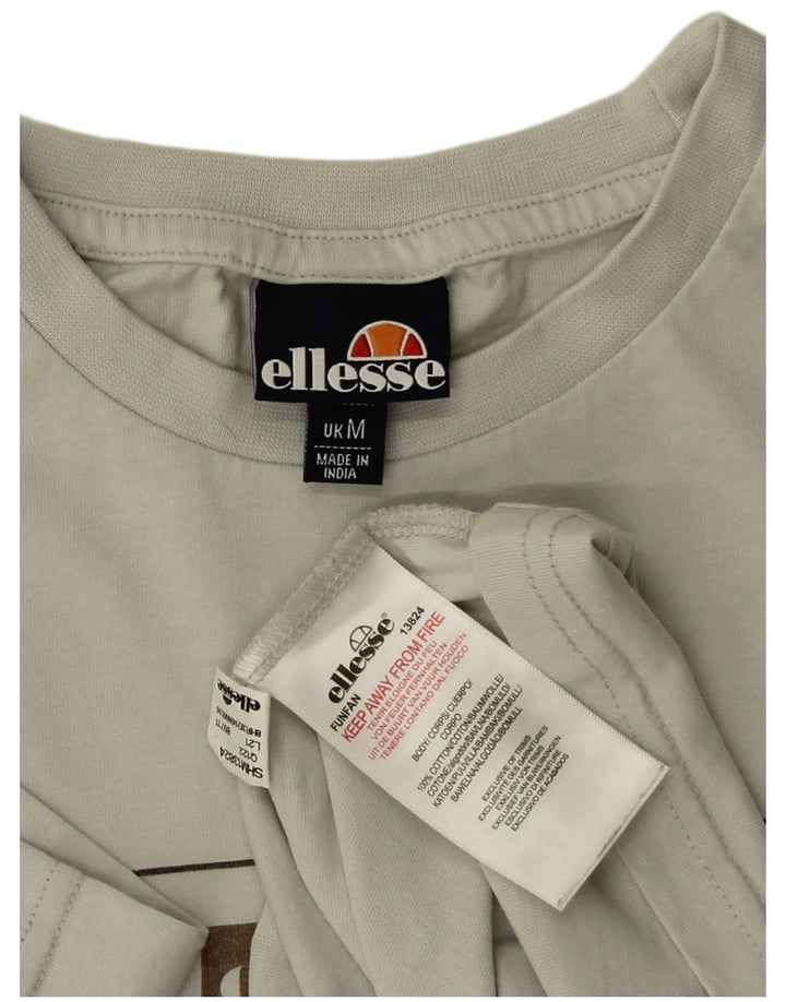 ELLESSE Herre grafisk T-shirt top mellemgrå bomuld