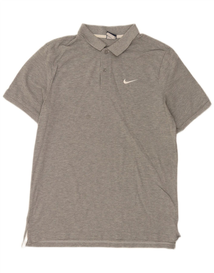 Nike Poloshirt til mænd, stor grå flækket bomuld