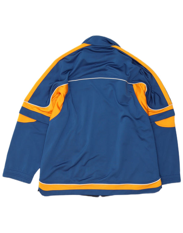 Diadora Herre grafisk træningsdragt topjakke UK 38 Medium Blue Colourblock