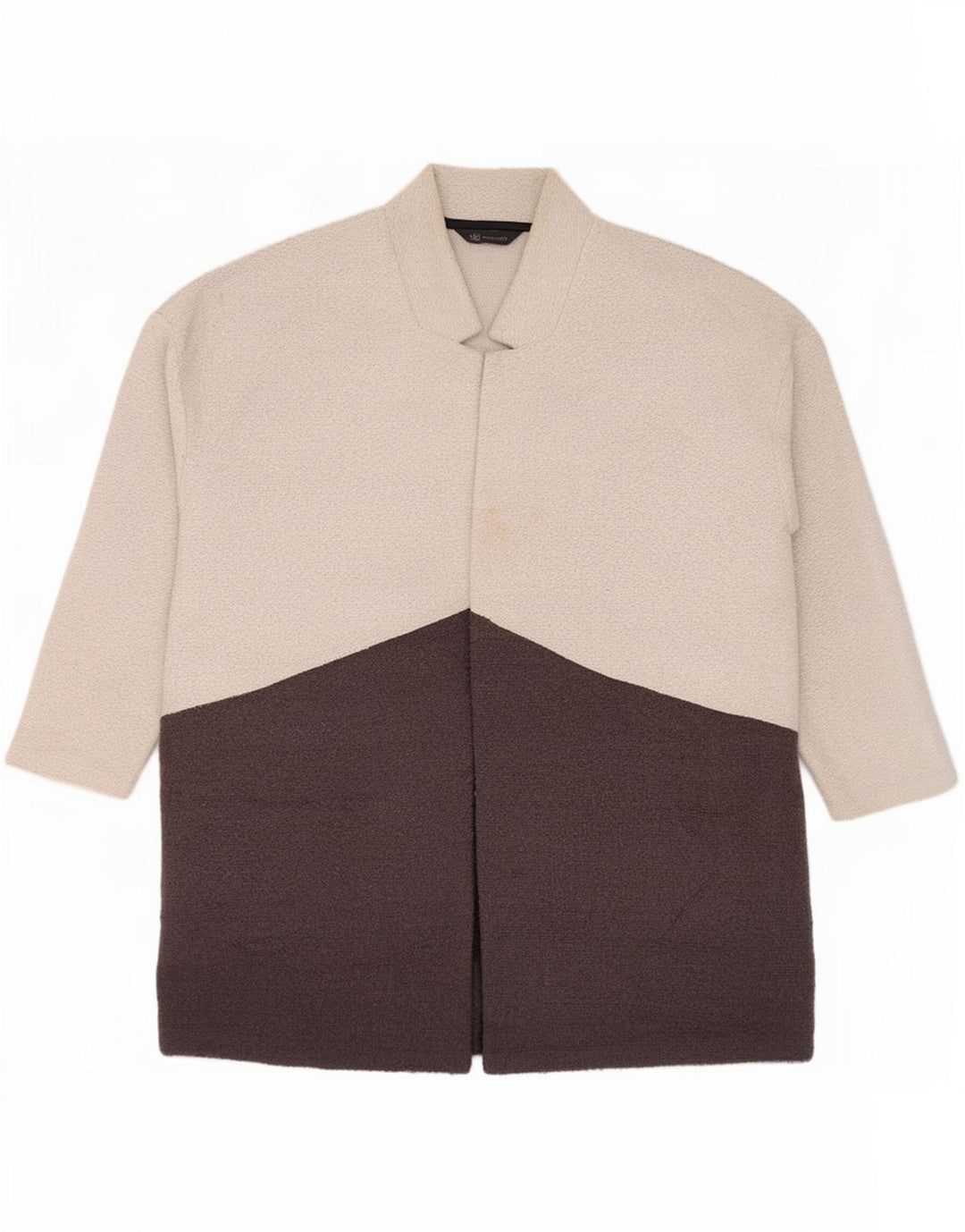 Marks & Spencer Womens Open Overcoat UK 20 2XL Grå Colourblock Polyester