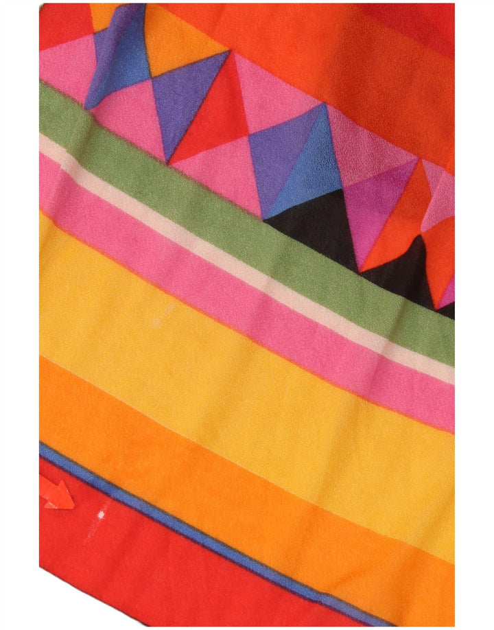 Vintage Dame Sundress UK 14 Stor Flerfarvet Geometrisk