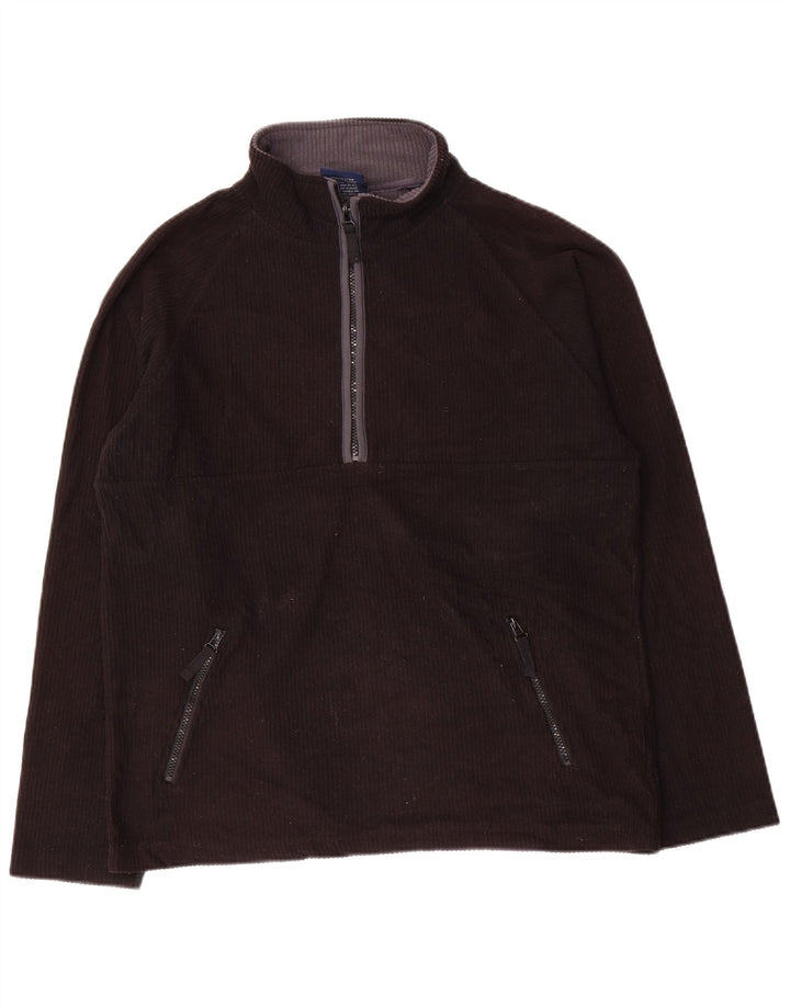 Marks & Spencer Herre Blue Harbor Fleece Jumper med lynlås, lille sort