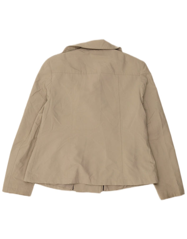 Marks & Spencer Womens Short Trench Coat UK 12 Medium Beige Polyester
