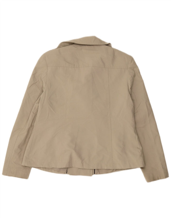 Marks & Spencer Womens Short Trench Coat UK 12 Medium Beige Polyester