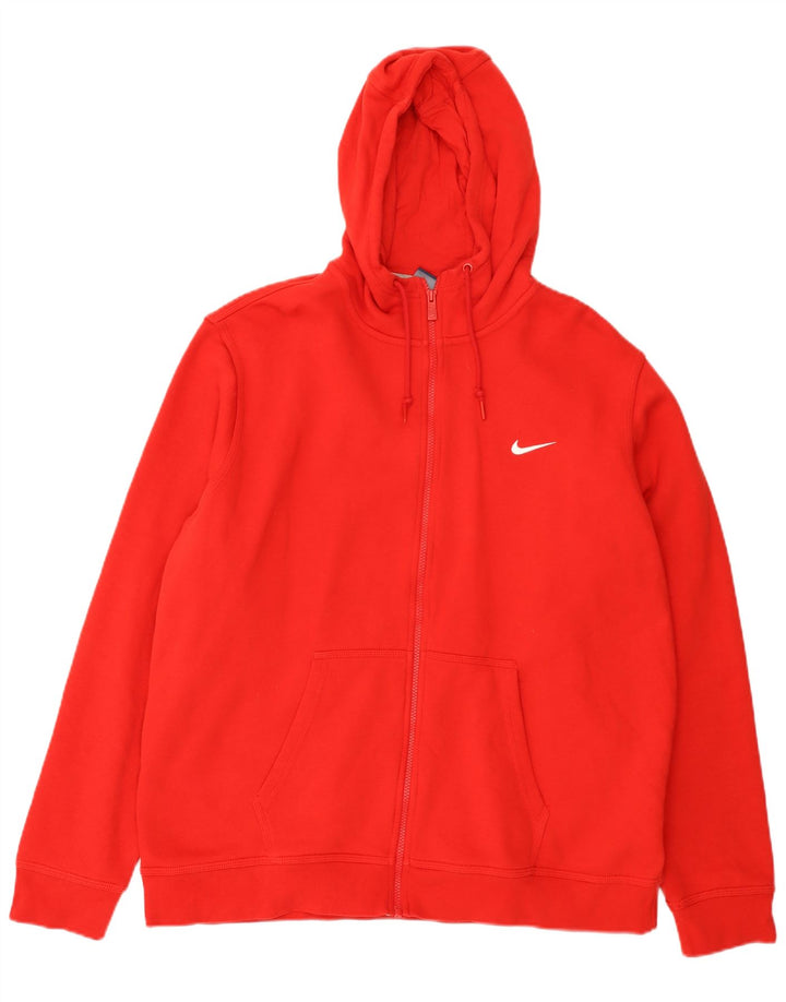Nike hættetrøje med lynlås til mænd 2XL rød bomuld
