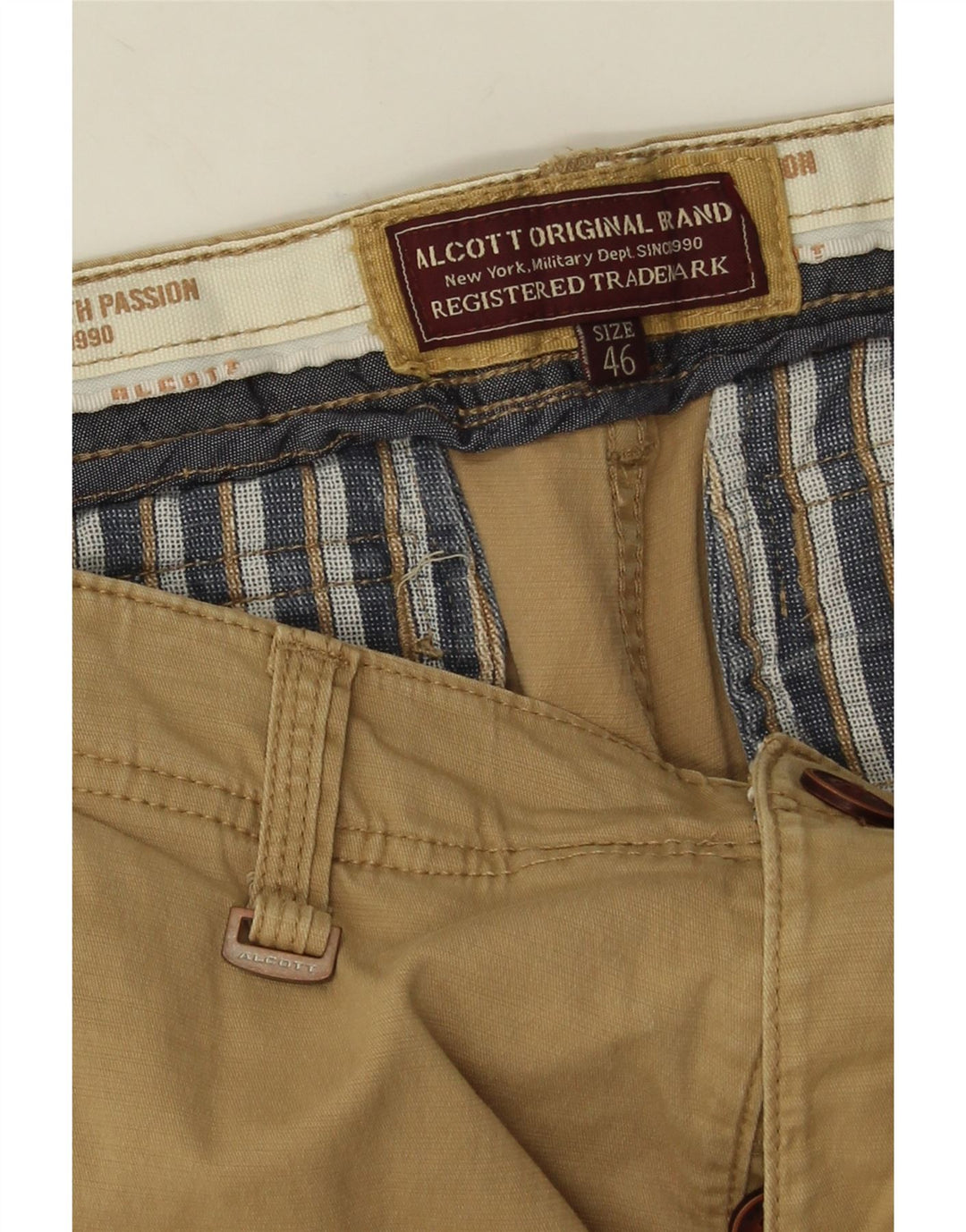 Alcott Herre Cargo Shorts IT 46 Small W34 Beige Bomuld