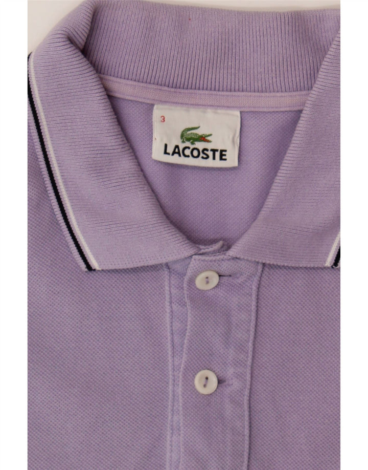 LACOSTE Mens Polo Shirt Size 3 Small Purple Cotton Vintage Lacoste and Second-Hand Lacoste from Messina Hembry 