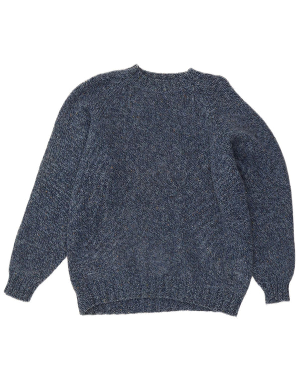 MC Kenzy Herre Crew Neck Jumper Sweater XL Navy Blue Flecked Wool