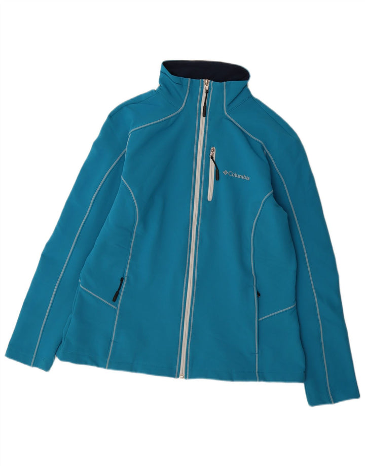 COLUMBIA Womens Windbreaker Jacket UK 16 Large Blue Polyester