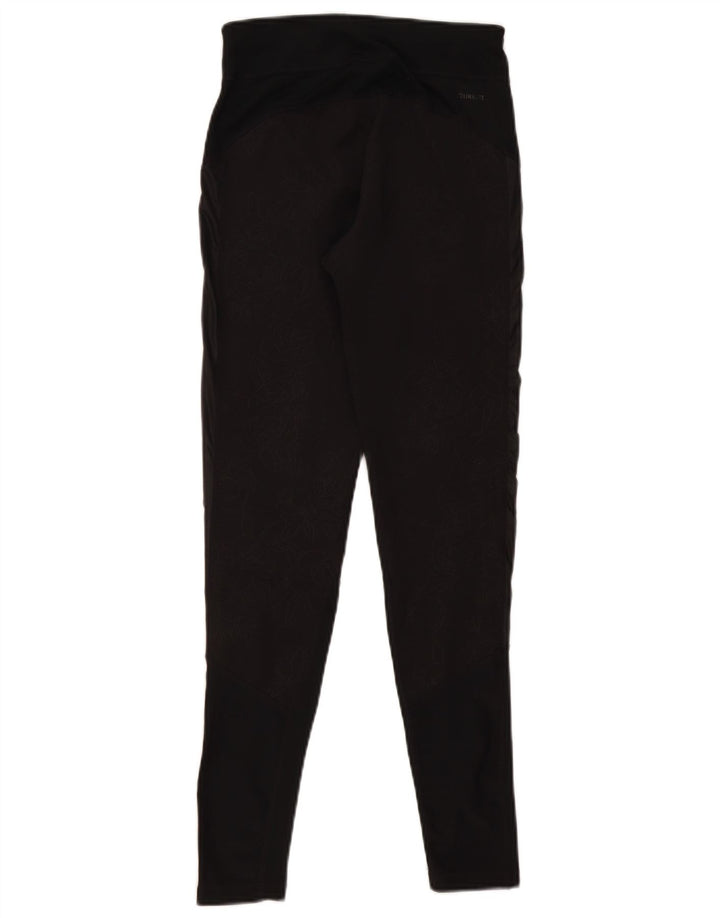 Adidas Womens Leggings UK 8/10 Small Black Floral