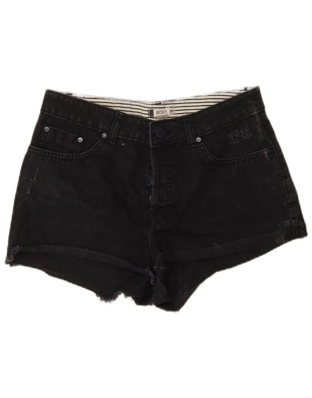 Roxy Dame Denim Hot Pants W29 Medium Sort Bomuld