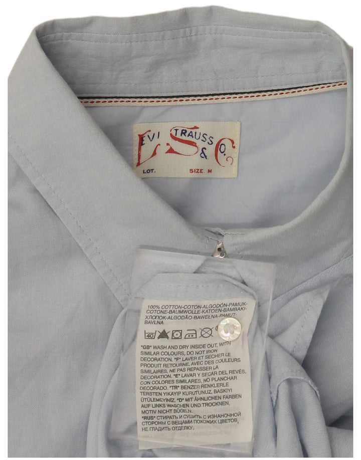 LEVI'S Dameskjorte UK 14 Medium Blue Cotton