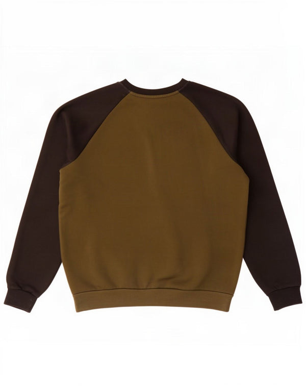 Puma Herre Grafisk Sweatshirt Jumper Medium Khaki Colourblock Bomuld