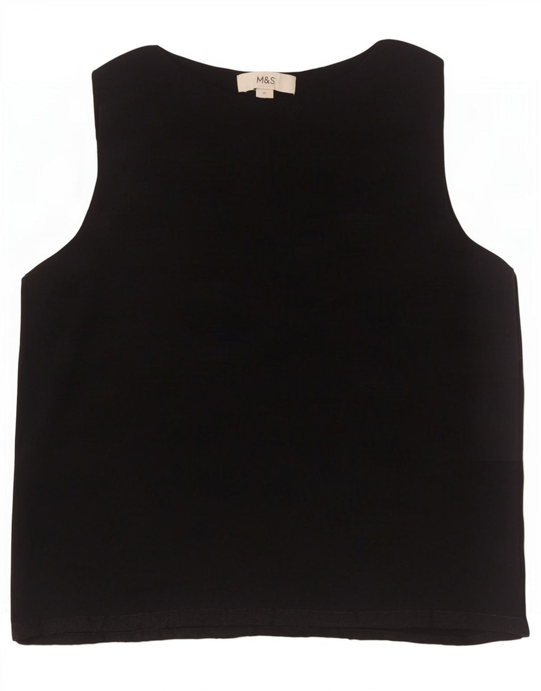 Marks & Spencer Damevest Top UK 12 Medium Black Viscose