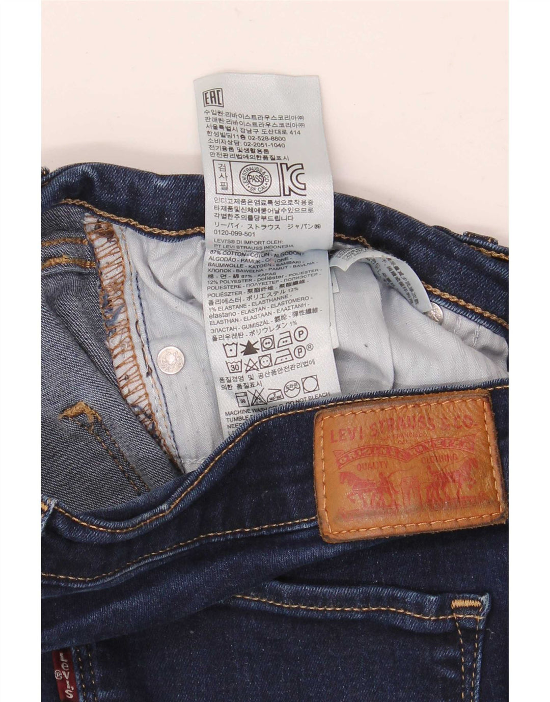 Levi's Skinny Jeans til kvinder W31 L30 Marineblå bomuld