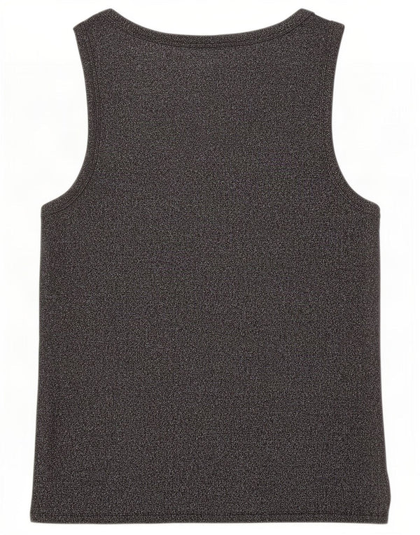 Marks & Spencer Damevest Top UK 20 2XL Sort Flecked Bomuld