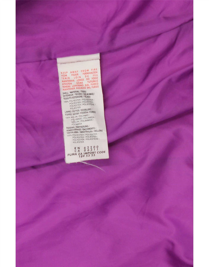 Puma polstret jakke til kvinder UK 14 Stor lilla polyester