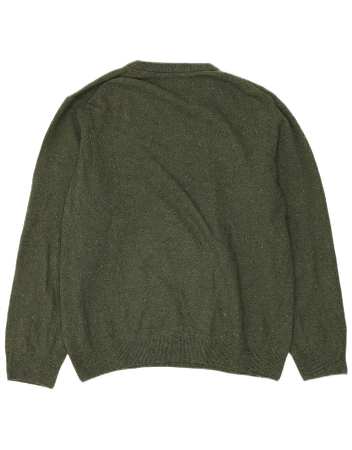 GANT Dame sweater med rund hals DK 16 Stor grøn flekket uld