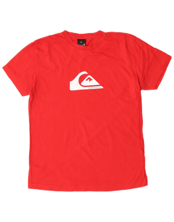 Quiksilver Herre grafisk T-shirt Top Medium Rød