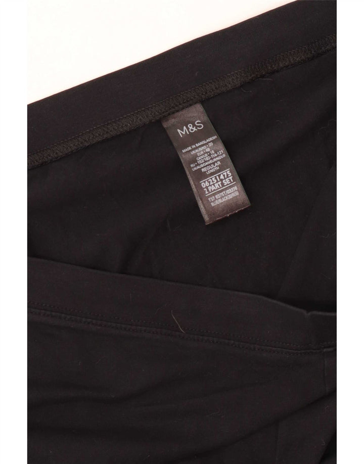 Marks & Spencer Dame Leggings UK 20 2XL Sort Bomuld