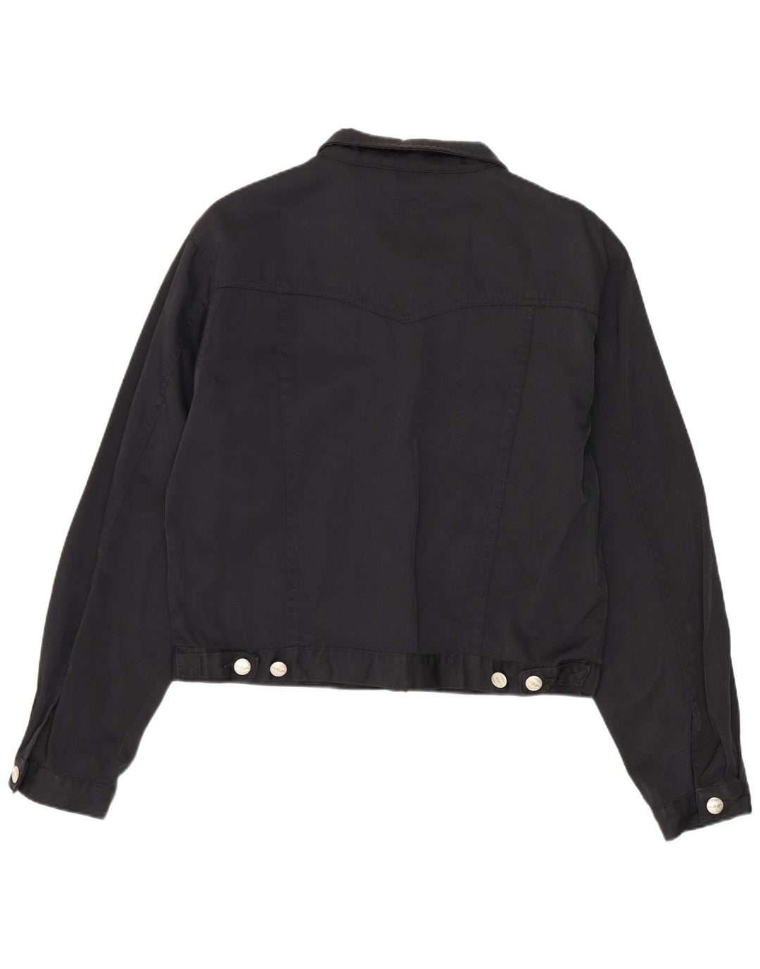 JP COLLECTION Dame Crop Bomber Jacket EU 40 Medium Sort Nylon