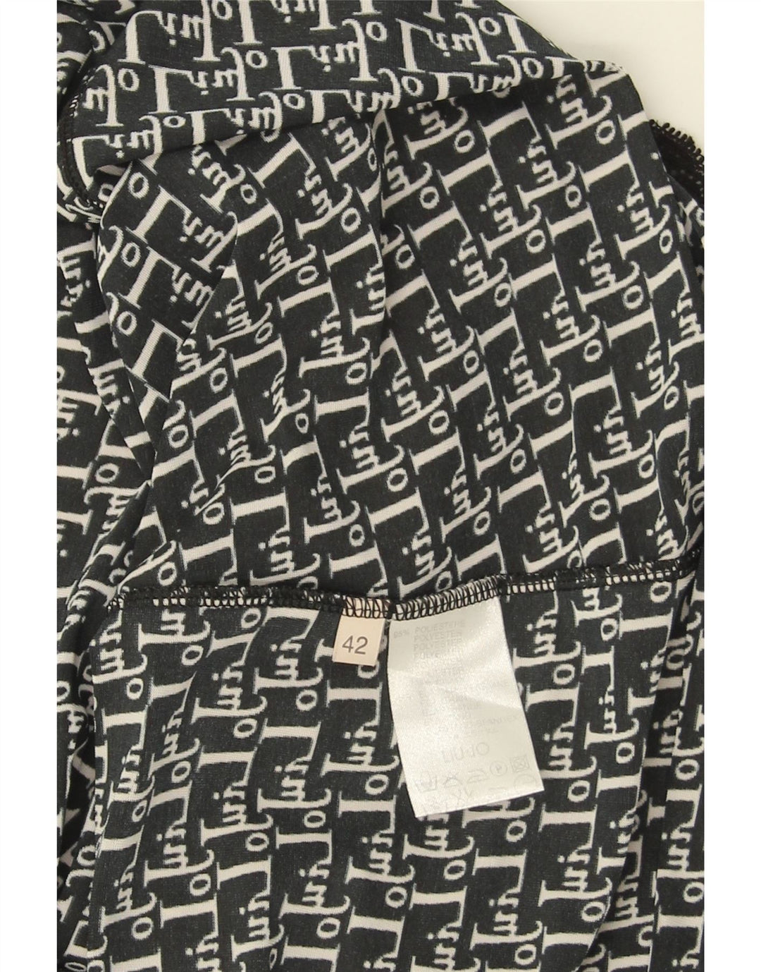 Liu Jo Dame A-Line Kjole IT 42 Medium Sort Geometrisk Polyester