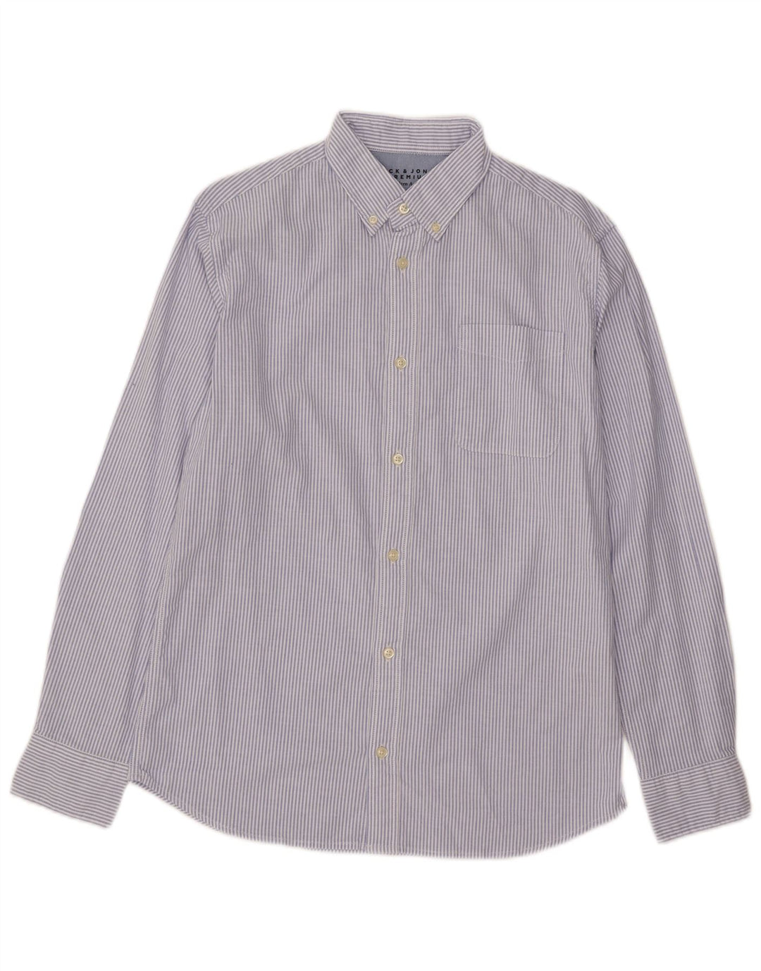 Jack & Jones herre Oxford skjorte medium blå nålestribet bomuld