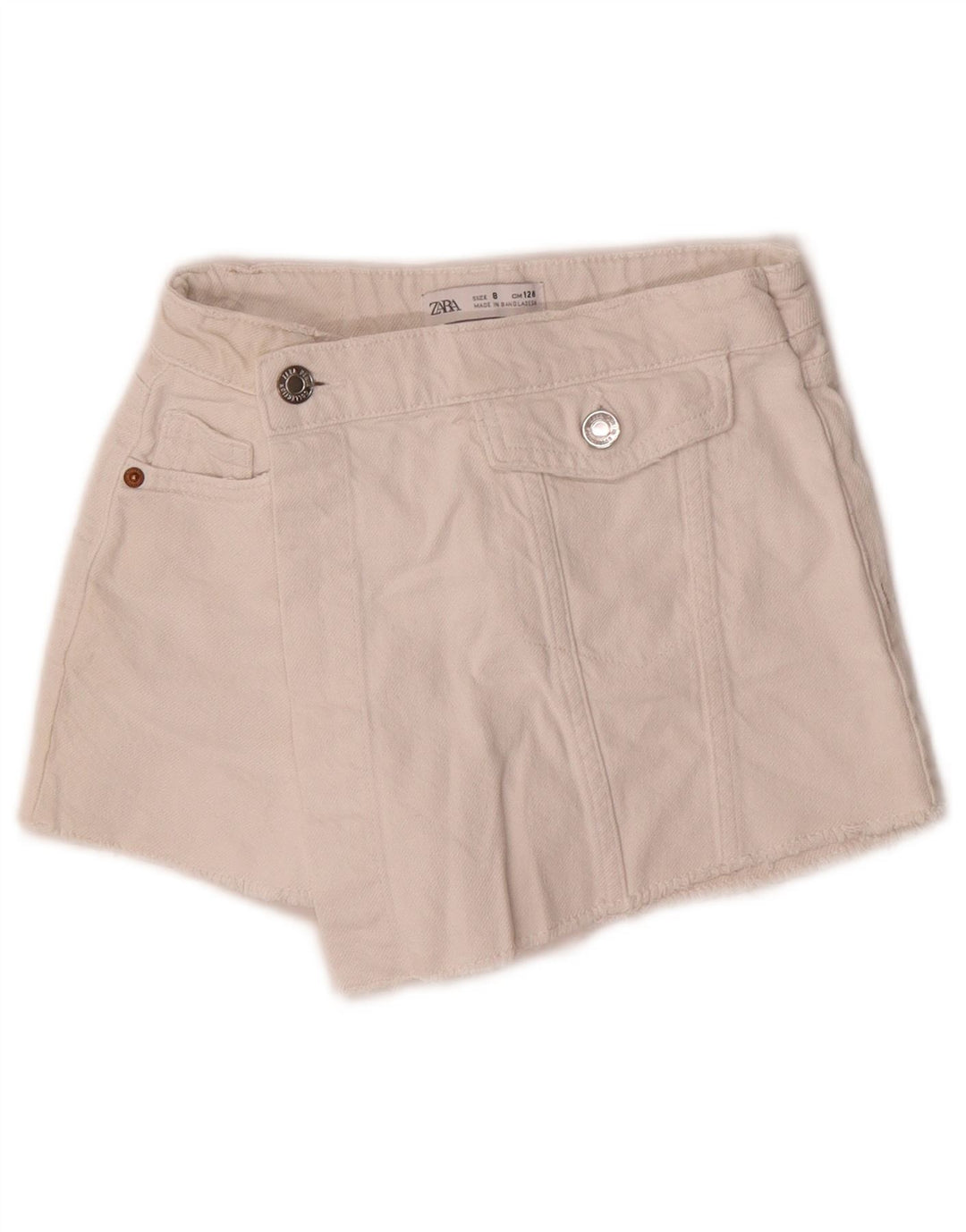 Zara piger denim shorts 7-8 år W20 Hvid