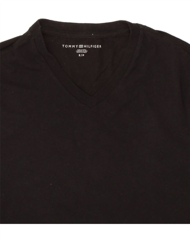 TOMMY HILFIGER Mens T-Shirt Top Small Black Cotton Vintage Tommy Hilfiger and Second-Hand Tommy Hilfiger from Messina Hembry 