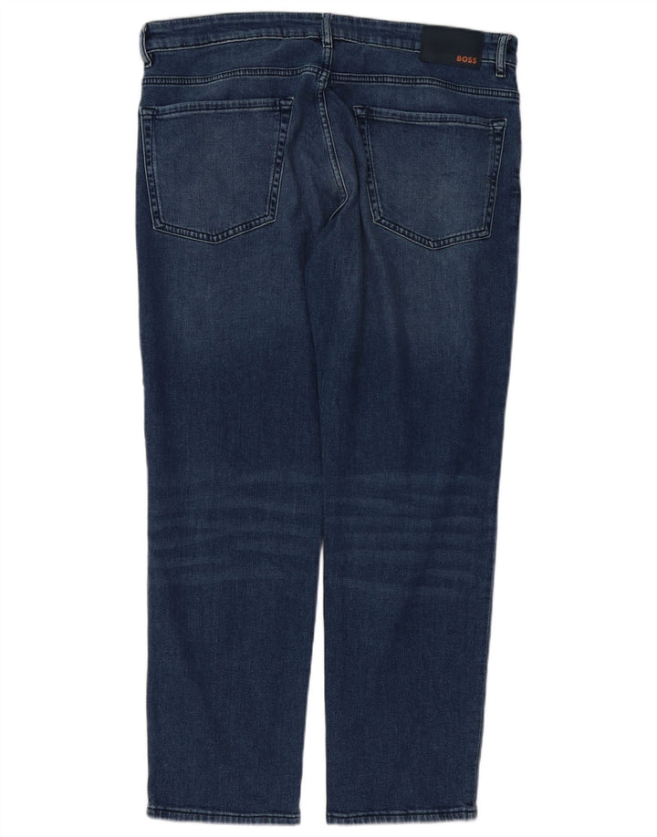 Hugo Boss Herre Regular Fit Straight Jeans W30 L30 Blå Bomuld
