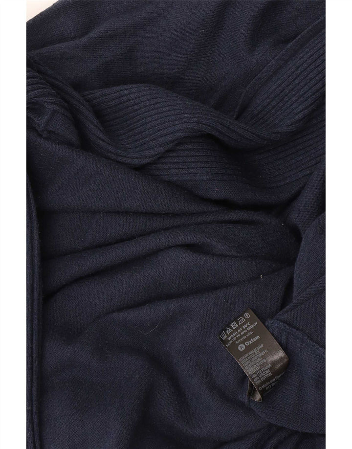 Marks & Spencer Dame Longline Åben Cardigan Sweater UK 16 Large Navy Blue