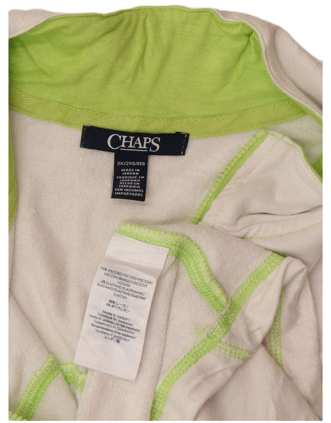 Chaps Dame Ærmeløs træningsdragt Top UK 20 2XL Hvid Viscose