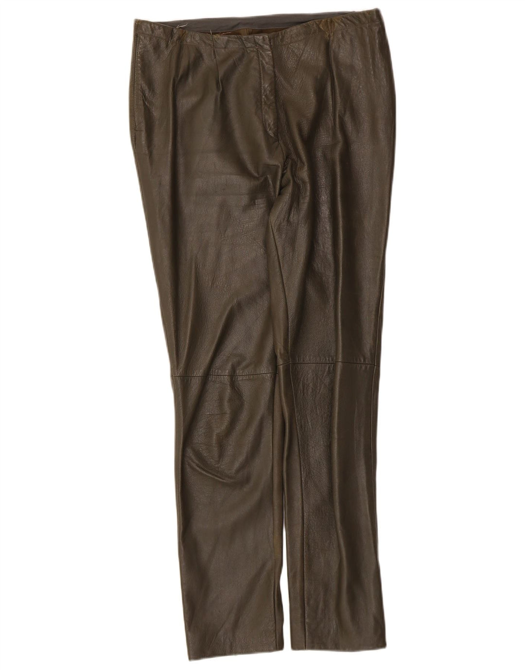 Vintage læderbukser til kvinder W32 L29 Khaki
