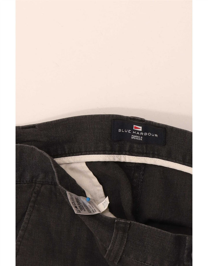 Marks & Spencer Herre Blue Harbor Chino Shorts W36 Large Navy Linned