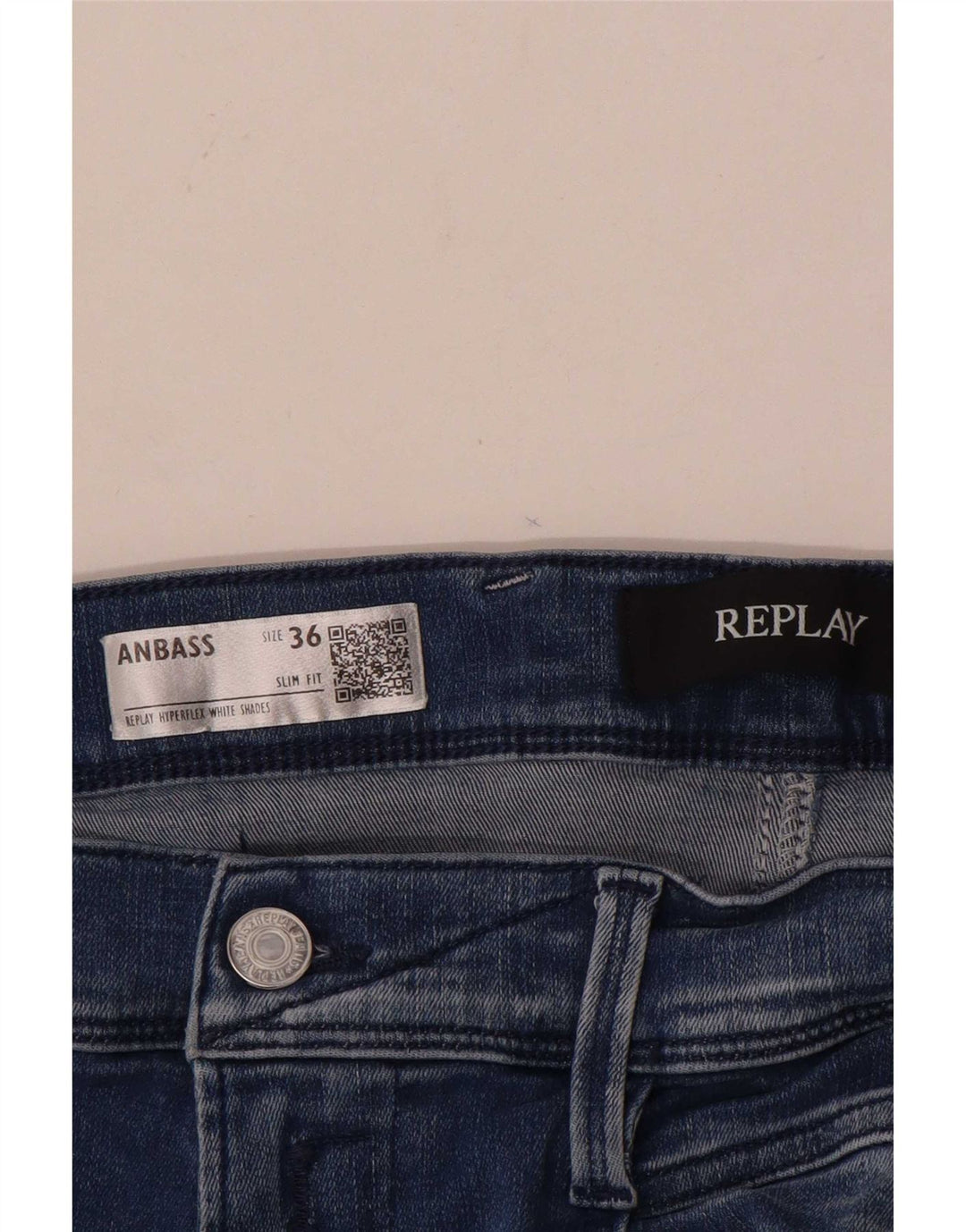 Replay Herre Anbass Slim Jeans W36 L34 Blå