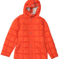 VINTAGE Dame Oversized Hætte Skijakke US 2 XS Rød Nylon