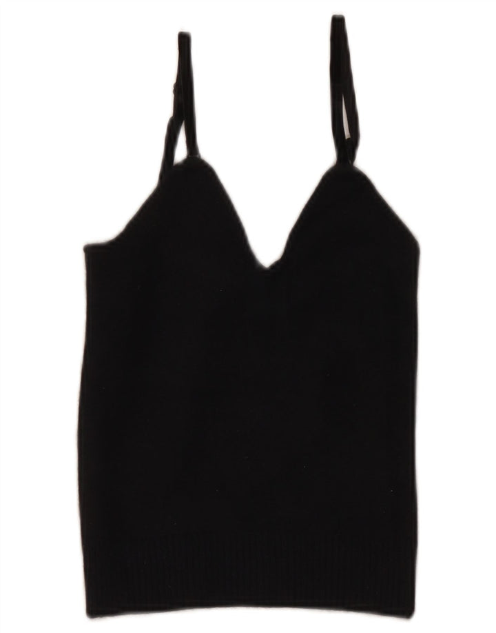 Emporio Armani Dame Crop Cami Top IT 40 Small Navy Blue Uld