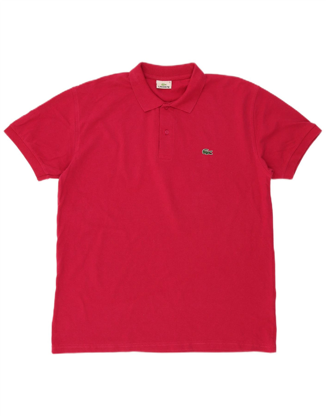 Lacoste Polo skjorte til mænd størrelse 6 XL Pink Bomuld