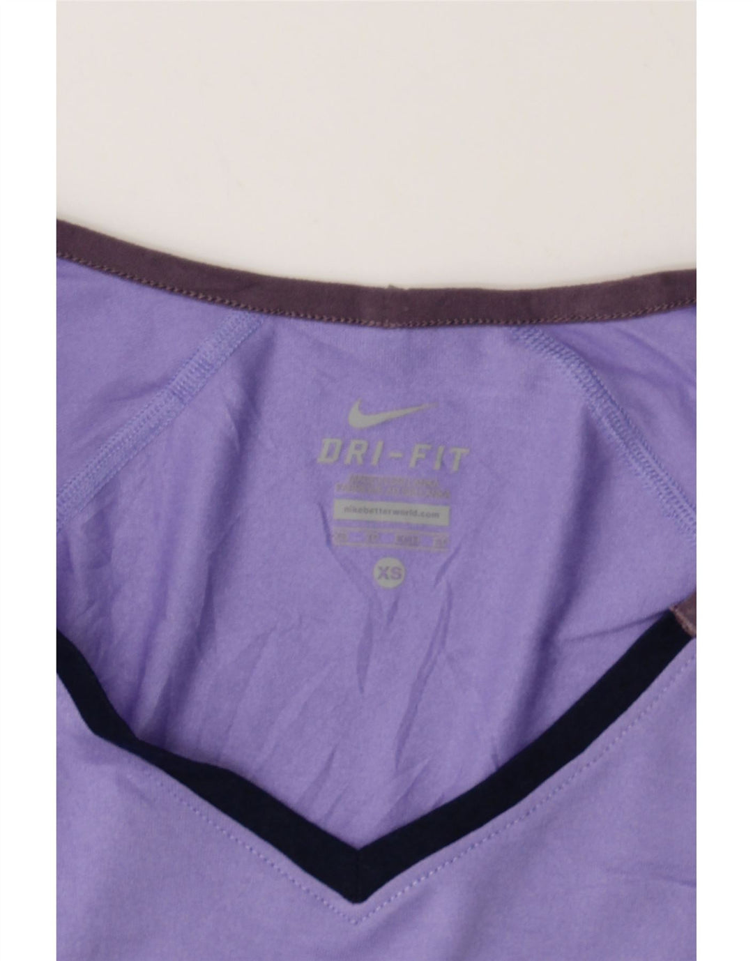 NIKE Womens Dri Fit Top Long Sleeve UK 6 XS Purple Polyester Vintage Nike and Second-Hand Nike from Messina Hembry 